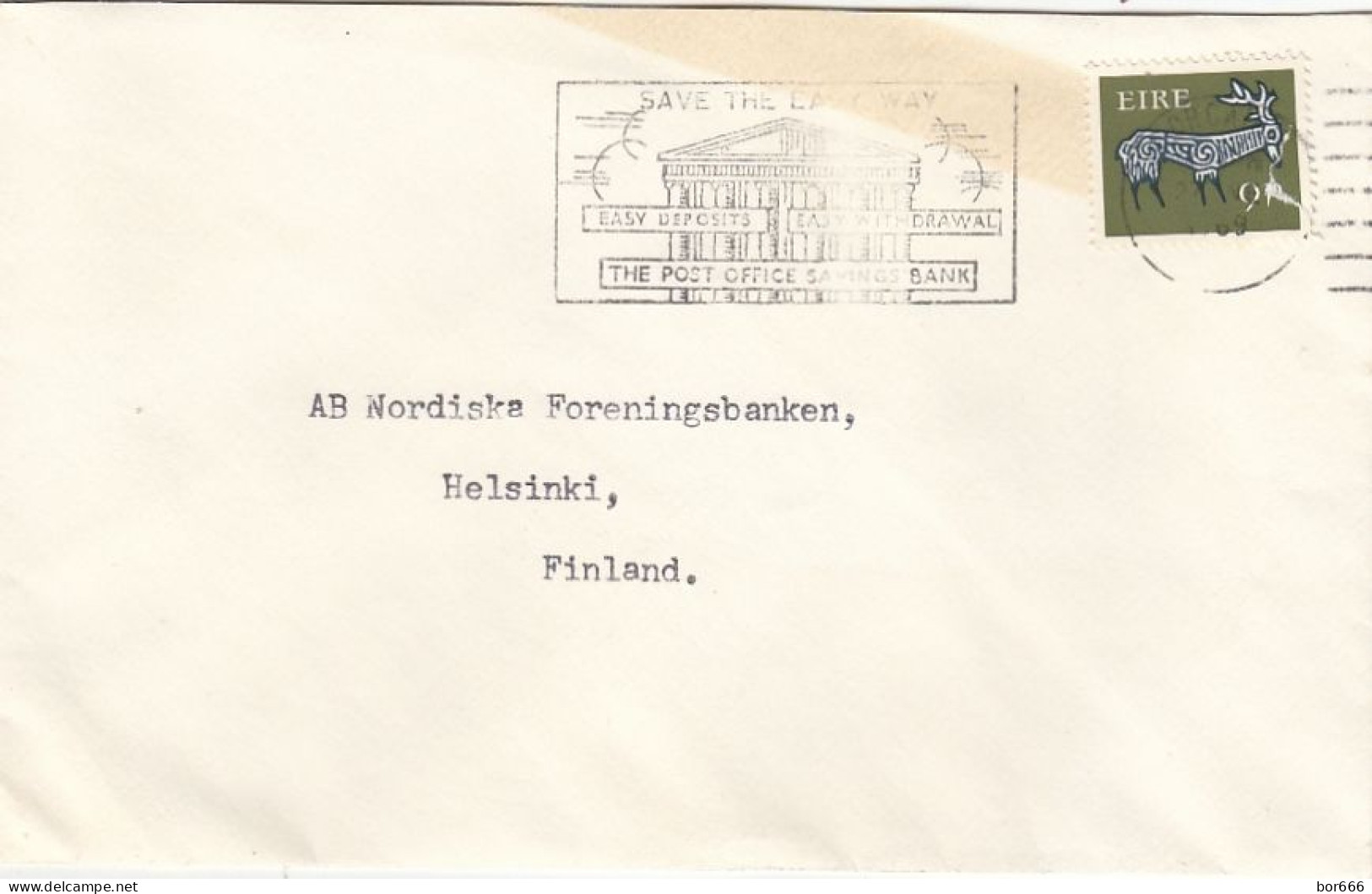 GOOD IRELAND Postal Cover To FINLAND 1969 - Good Stamped: Deer - Covers & Documents