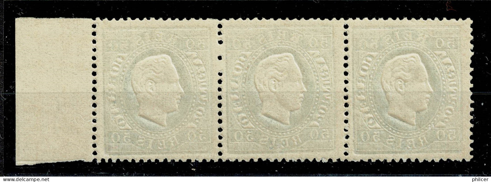Portugal, 1879/80, # 50b Dent. 13 1/2, Tipo I, Com Certificado, MNH - Oblitérés