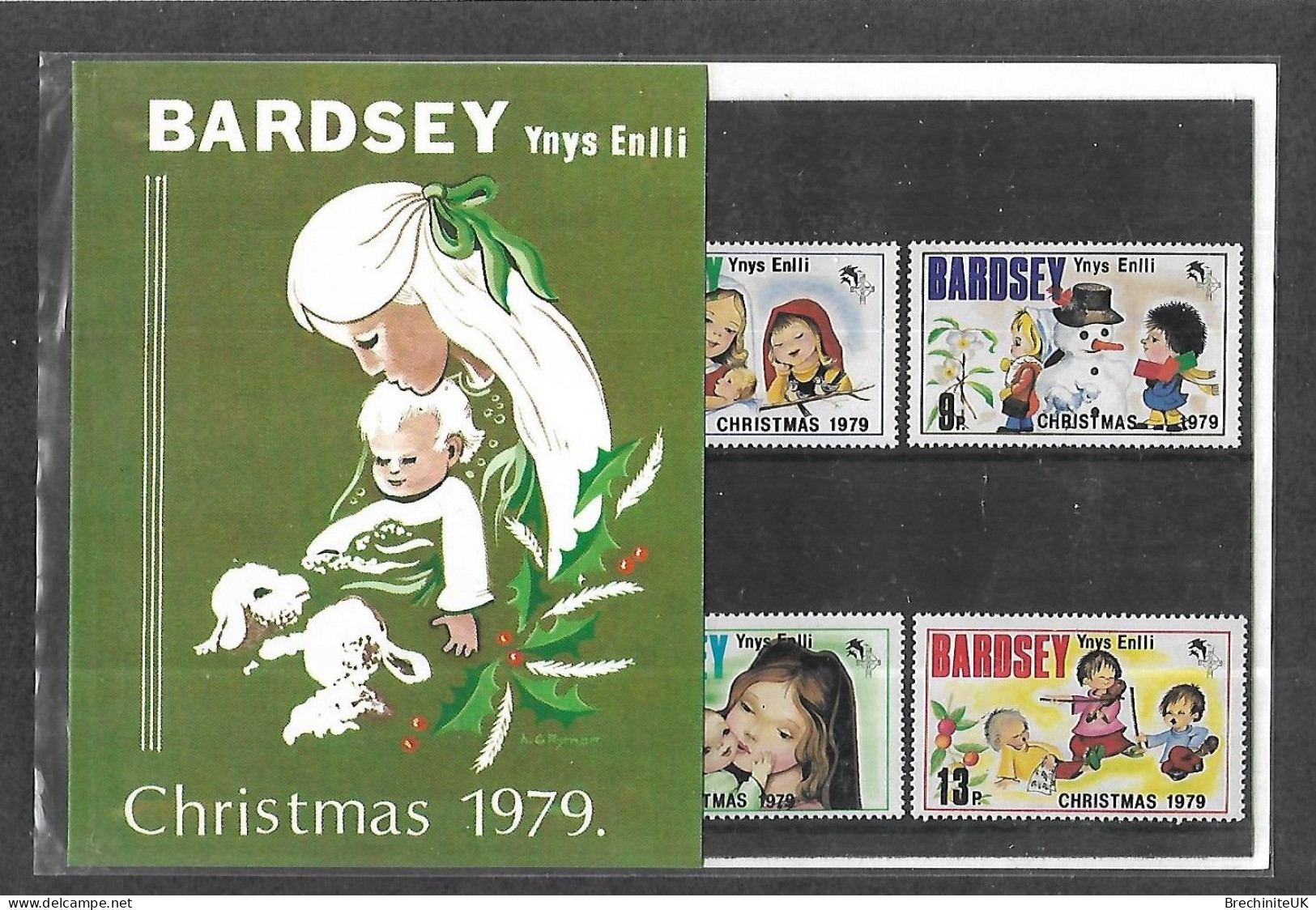 (N576) Great Britain BARDSEY ISLAND, 1979 Christmas Stamp Presentation Pack - Local Issues