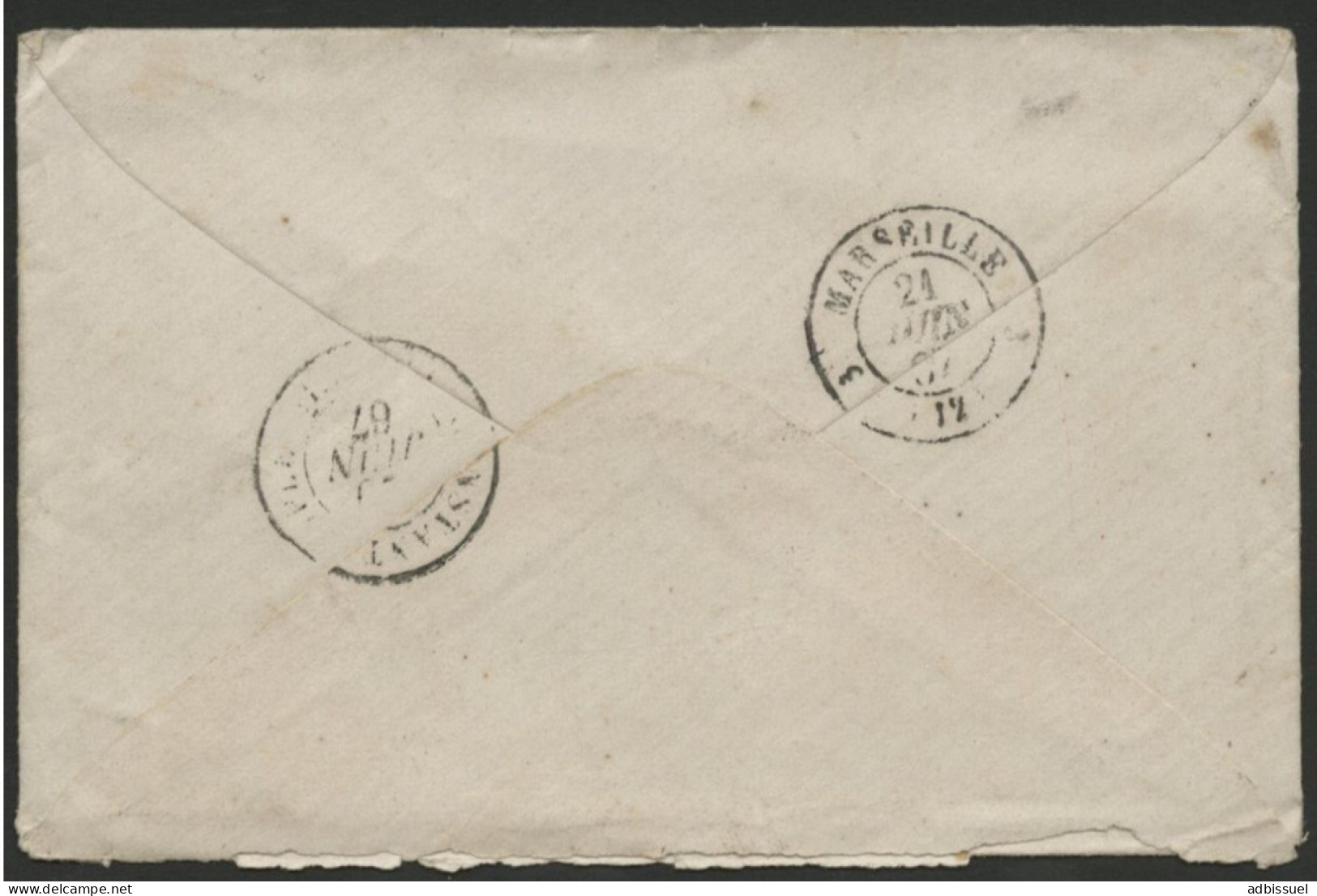 N° 23 Obl. GC 5055 + C.à.d "PHILIPPE ALGERIE 19/6/67" Sur Env. Avec Texte Pour La CONSTANTINOPLE. Voir Description - 1849-1876: Période Classique