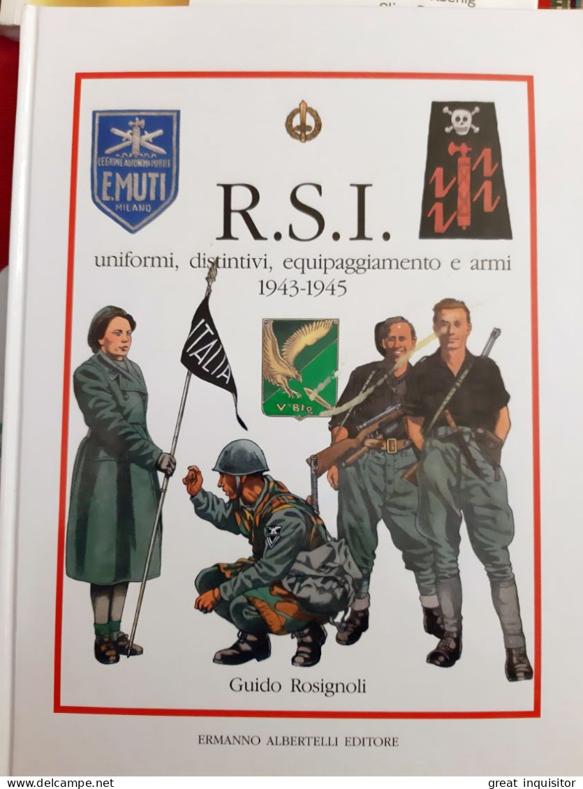 Fregio “reducistico” aquila in tessuto da braccio per uniforme Sottufficiali e/o Truppa delle “WAFFEN-SS ITALIANE"