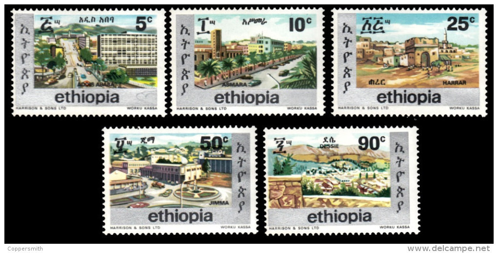 (226) Ethiopia / Ethiopie  1977  Towns / Cities / Villes / Städte   ** / Mnh  Michel 925-29 - Etiopia