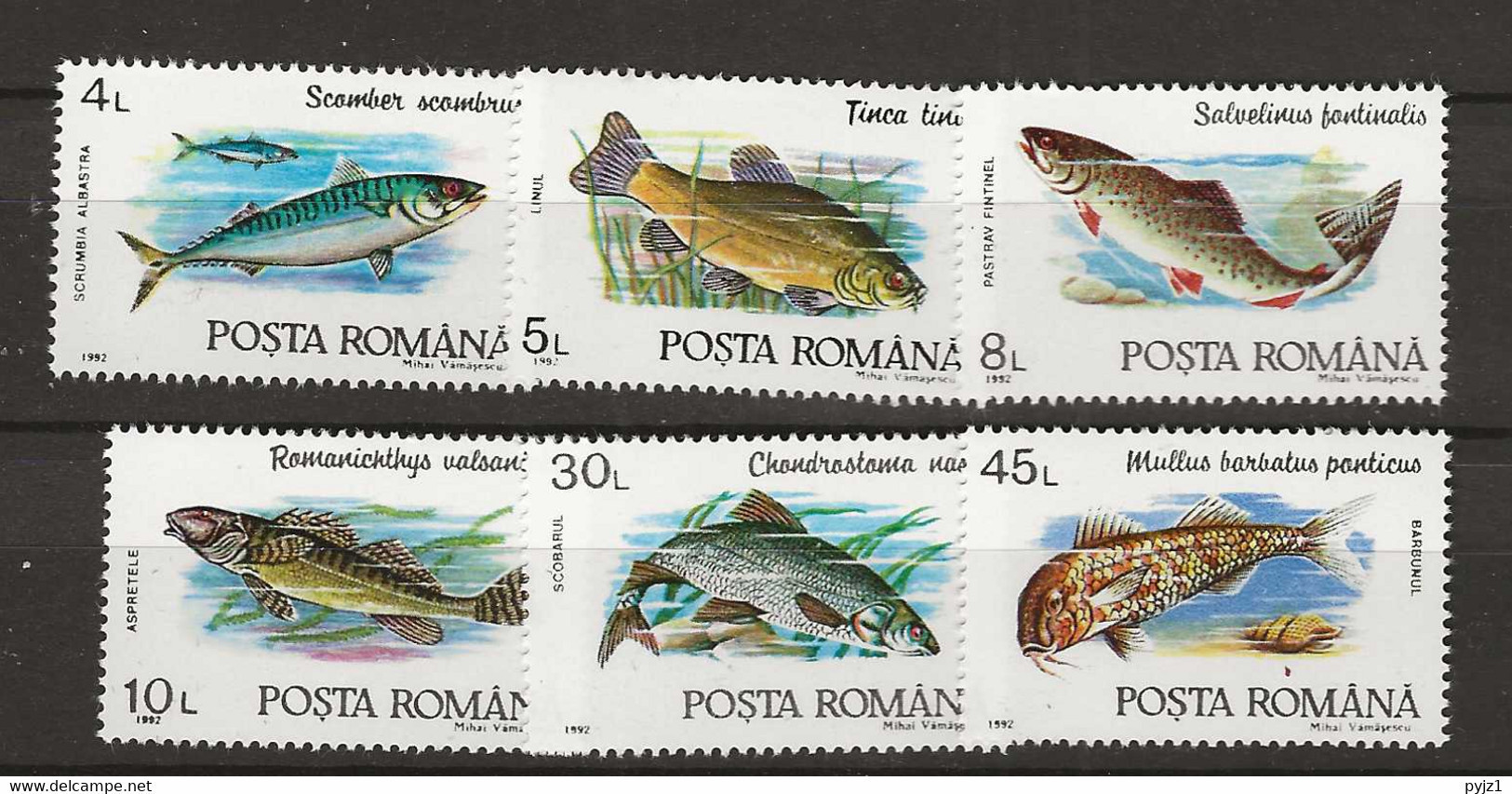 1992 MNH Romania Mi 4776-81 Postfris** - Neufs