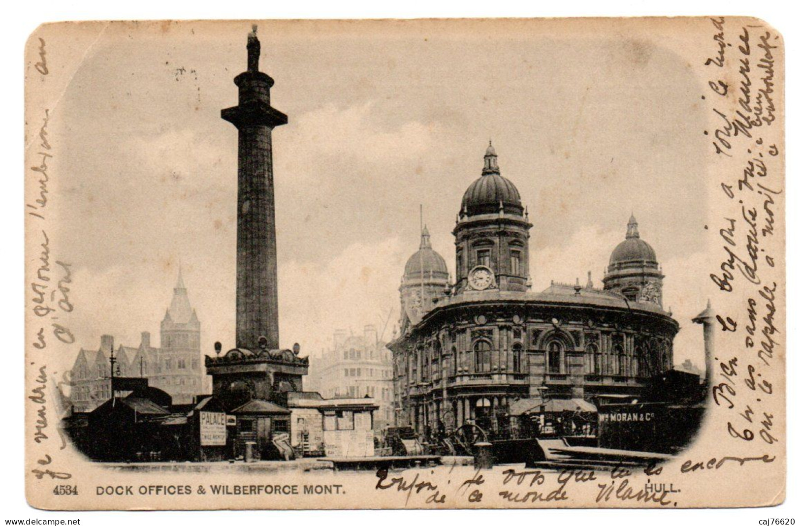 HULL,  Dock Offices & Wilberforce Mont. - Hull