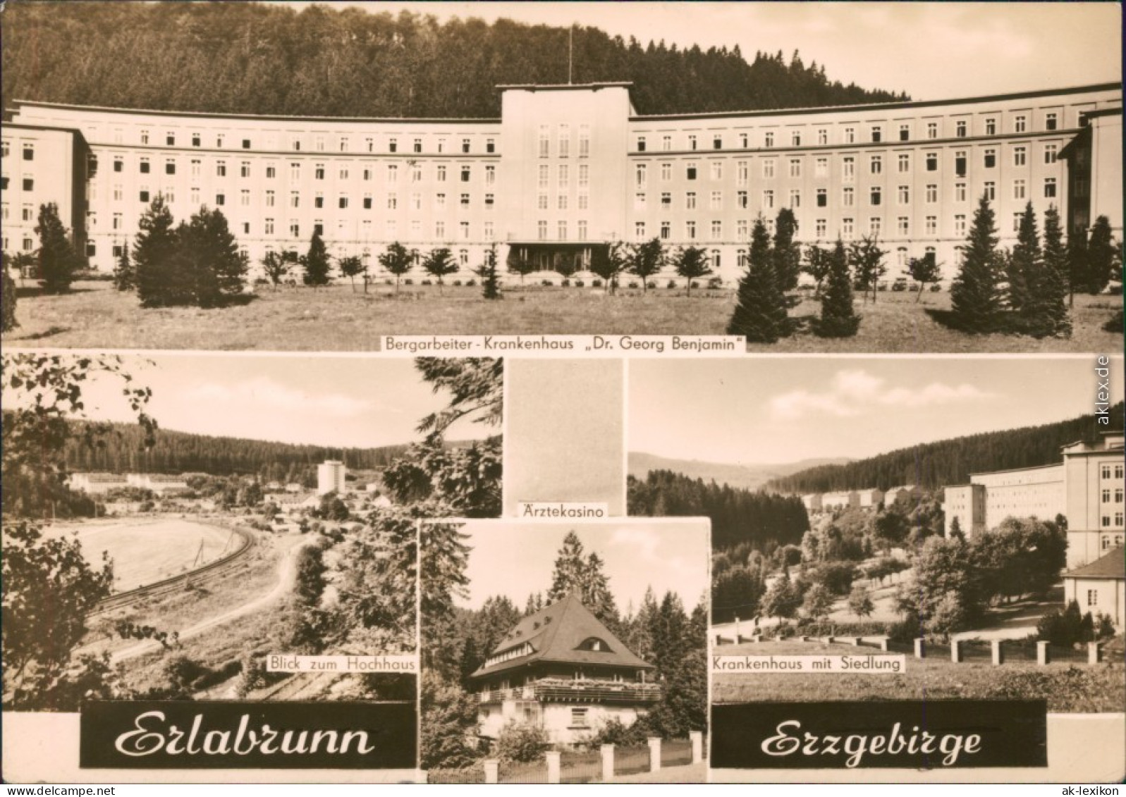 Erlabrunn-Breitenbrunn (Erzgebirge) Bergarbeiter-Krankenhaus, Ärztekasino 1967 - Breitenbrunn