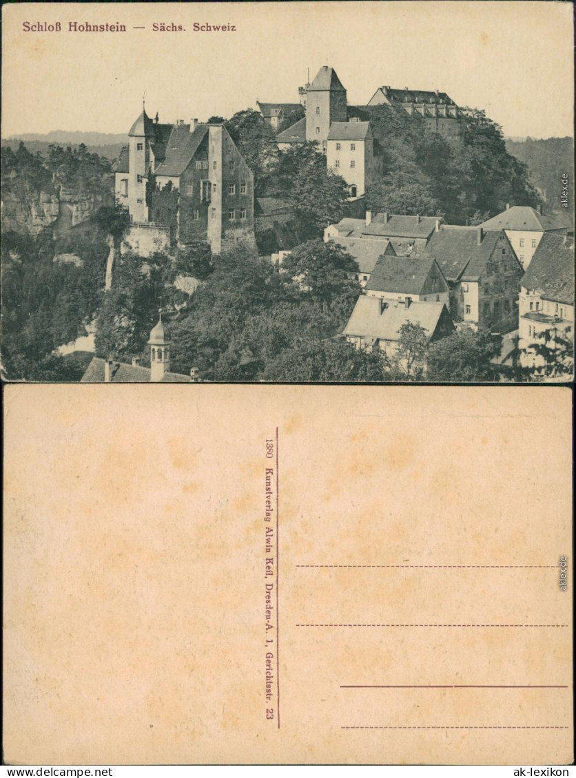 Hohnstein (Sächs. Schweiz) Burg Hohnstein (Sächsische Schweiz) 1914 - Hohnstein (Saechs. Schweiz)