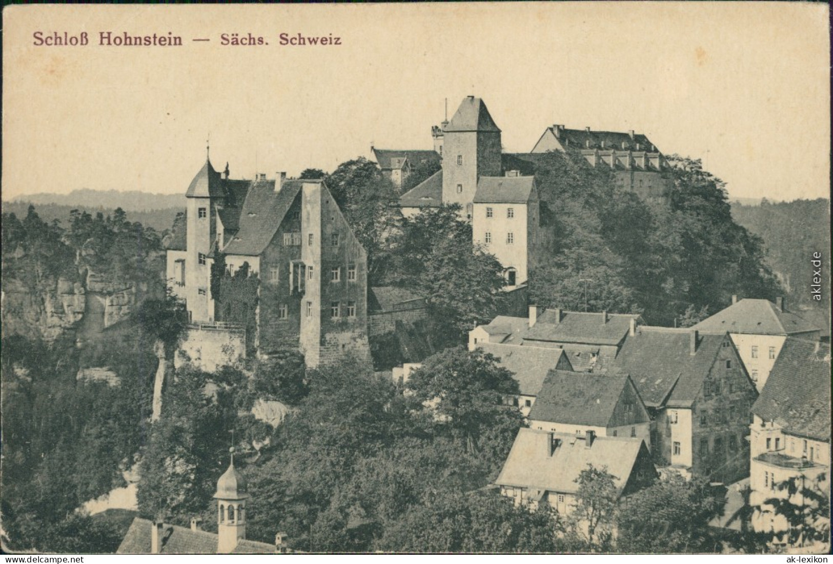 Hohnstein (Sächs. Schweiz) Burg Hohnstein (Sächsische Schweiz) 1914 - Hohnstein (Sächs. Schweiz)