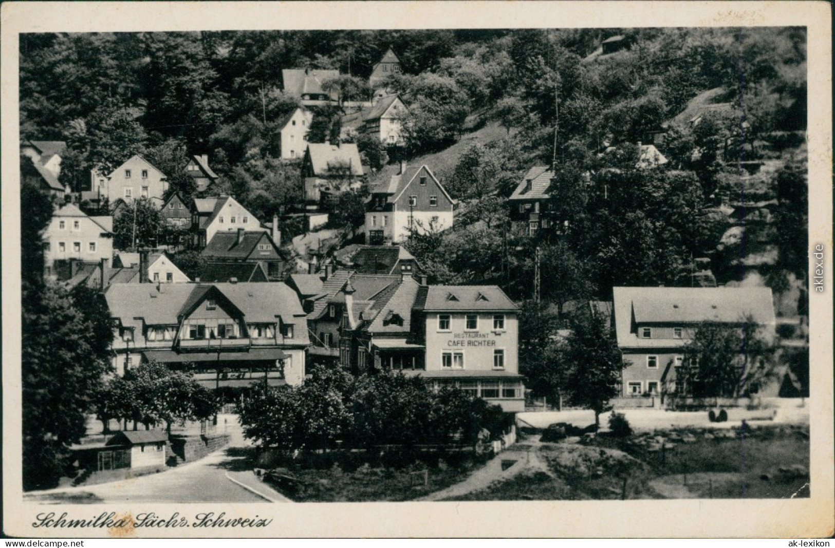 Ansichtskarte Schmilka Blick Auf Den Ort 1953 - Schmilka