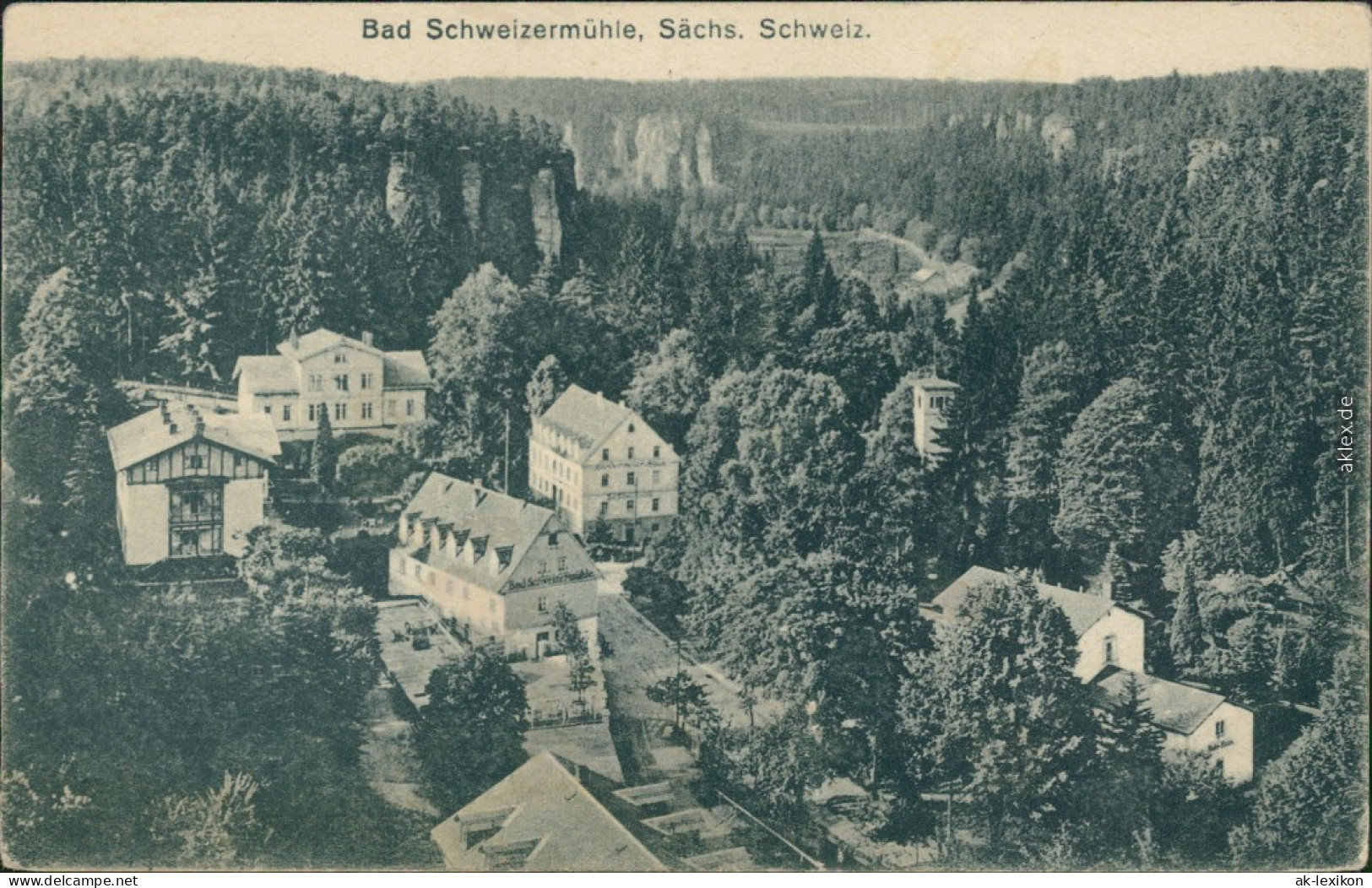 Ansichtskarte Bad Schweizermühle-Rosenthal-Bielatal Blick Auf Den Ort 1916 - Rosenthal-Bielatal
