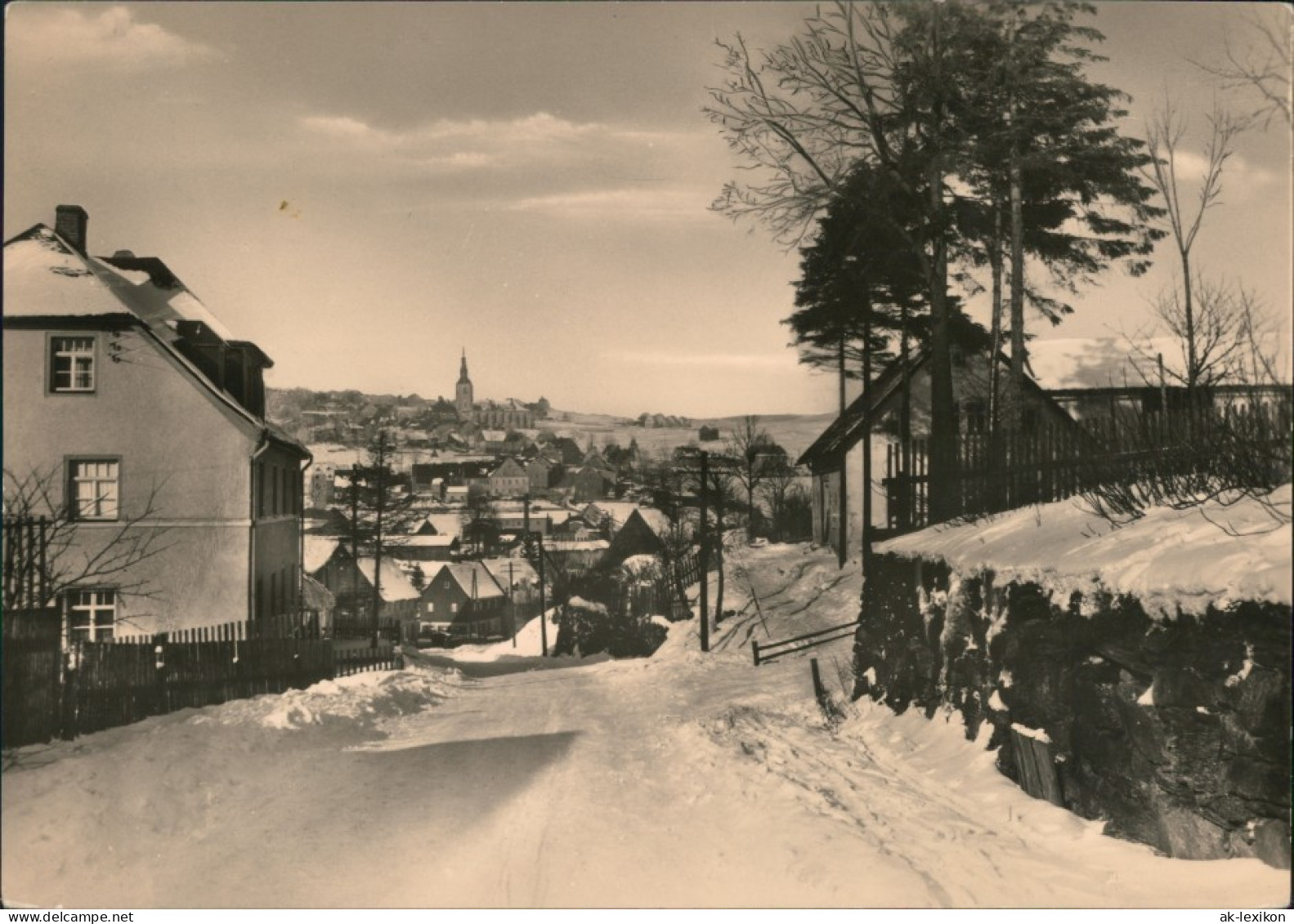 Ansichtskarte Jöhstadt (Erzgebirge) Blick Auf Den Ort Im Winter 1975 - Jöhstadt