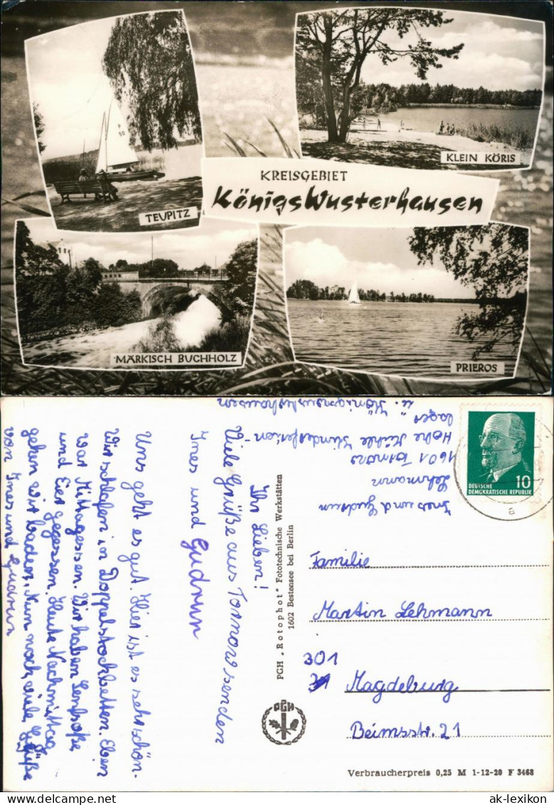 Königs Wusterhausen Teupitz, Klein Körbis, Märkisch Buchholz, Prieros 1968 - Königs-Wusterhausen