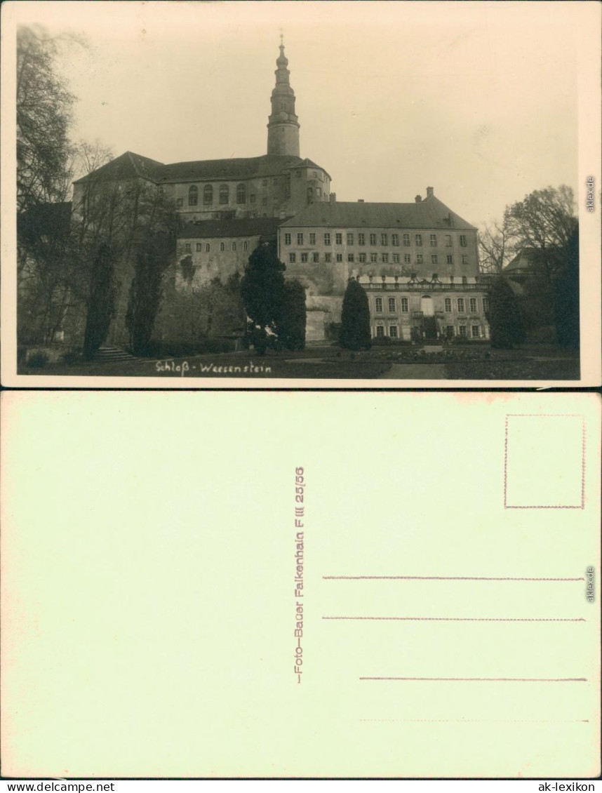 Ansichtskarte Weesenstein (Müglitz) Schloss Weesenstein 1956 - Weesenstein A. D. Mueglitz