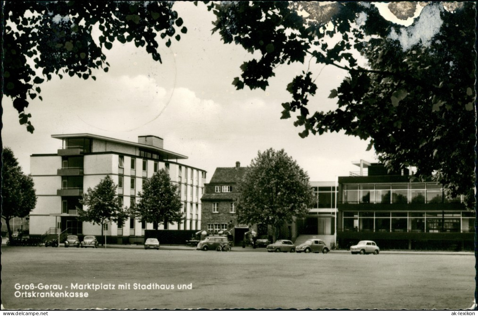 Ansichtskarte Groß-Gerau Marktplatz Mit Stadthaus Und Ortskrankenkasse 1960 - Gross-Gerau