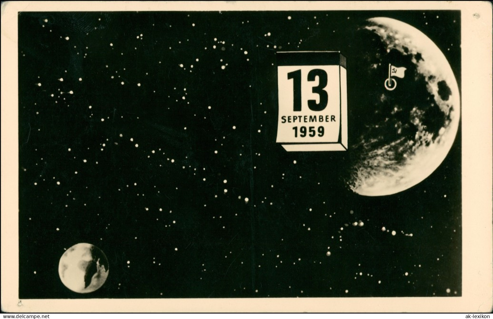 Ansichtskarte  DSF 13.9. 1959 - Raumfahrt Propaganda 1961  - Raumfahrt