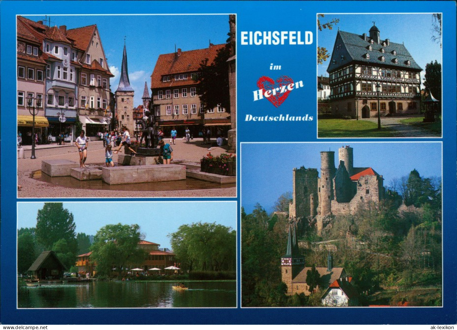 Duderstadt Eichsfeld: Duderstadt See, Gieboldehausen, Burg Hanstein 1990 - Duderstadt