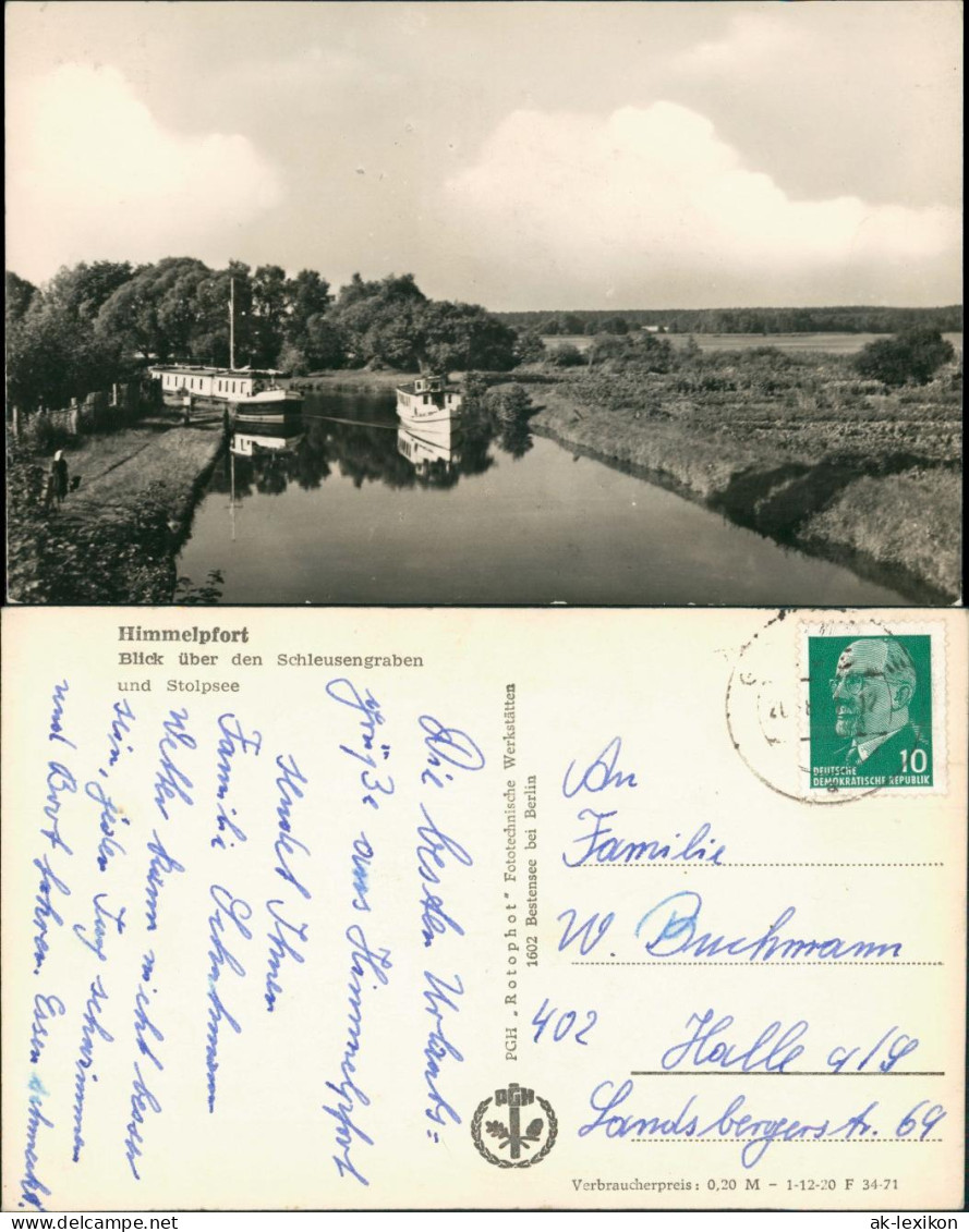 Ansichtskarte Himmelpfort-Fürstenberg/Havel Schiffe In Der Schleuse 1971 - Fürstenberg