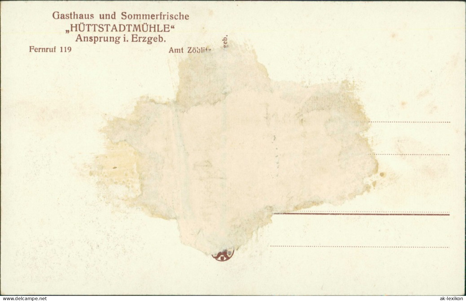 Ansprung-Marienberg Im Erzgebirge Hüttstadtmühle Im Wintzer 1926 - Marienberg