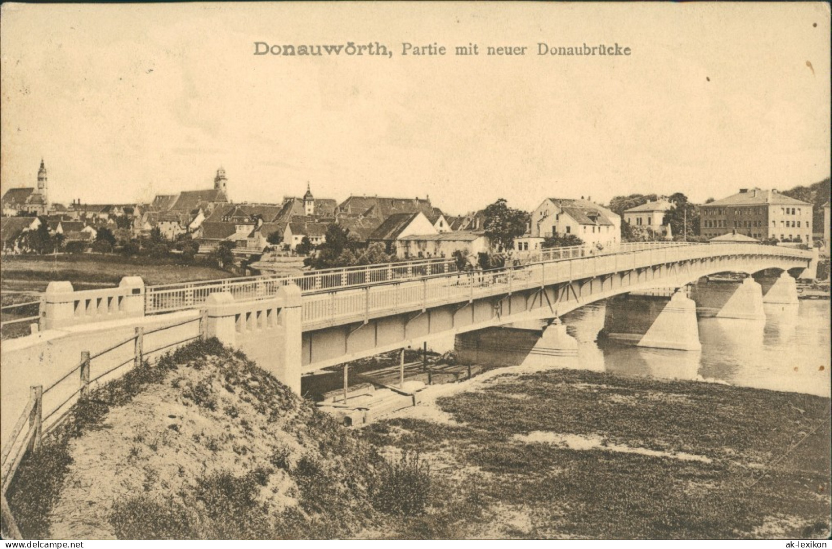 Ansichtskarte Donauwörth Straße, Brücke - Stadt 1910 - Donauwörth