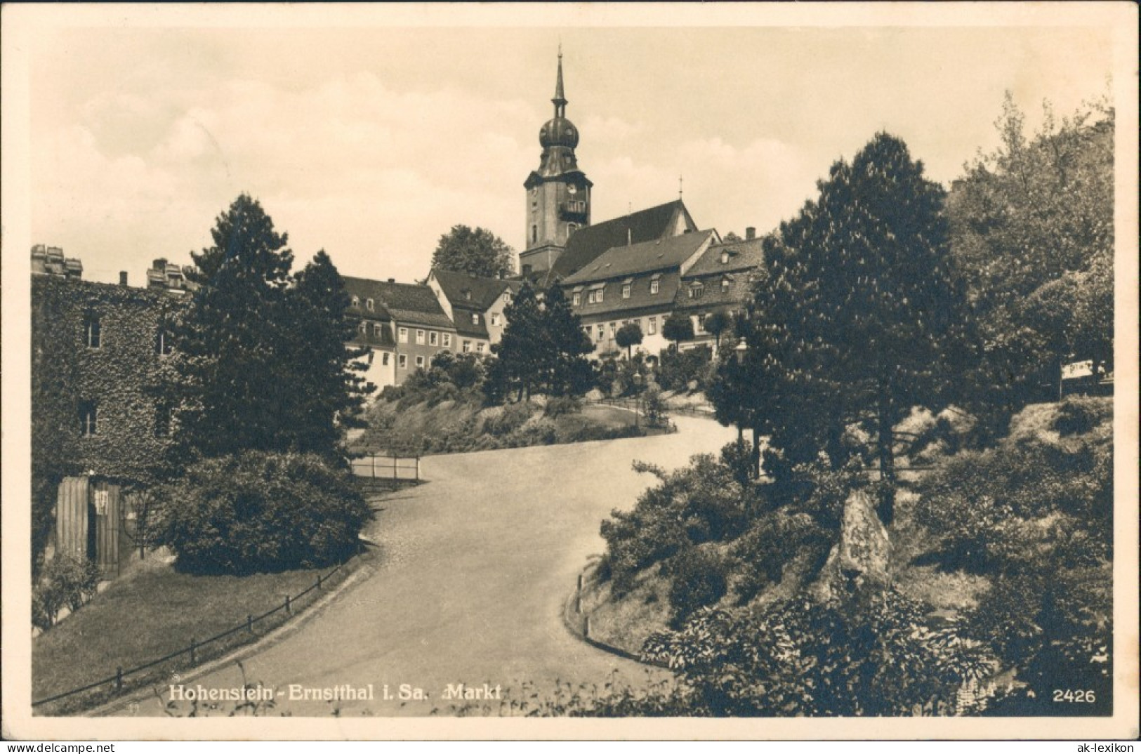 Ansichtskarte Hohenstein-Ernstthal Weg Und Markt 1944 - Hohenstein-Ernstthal