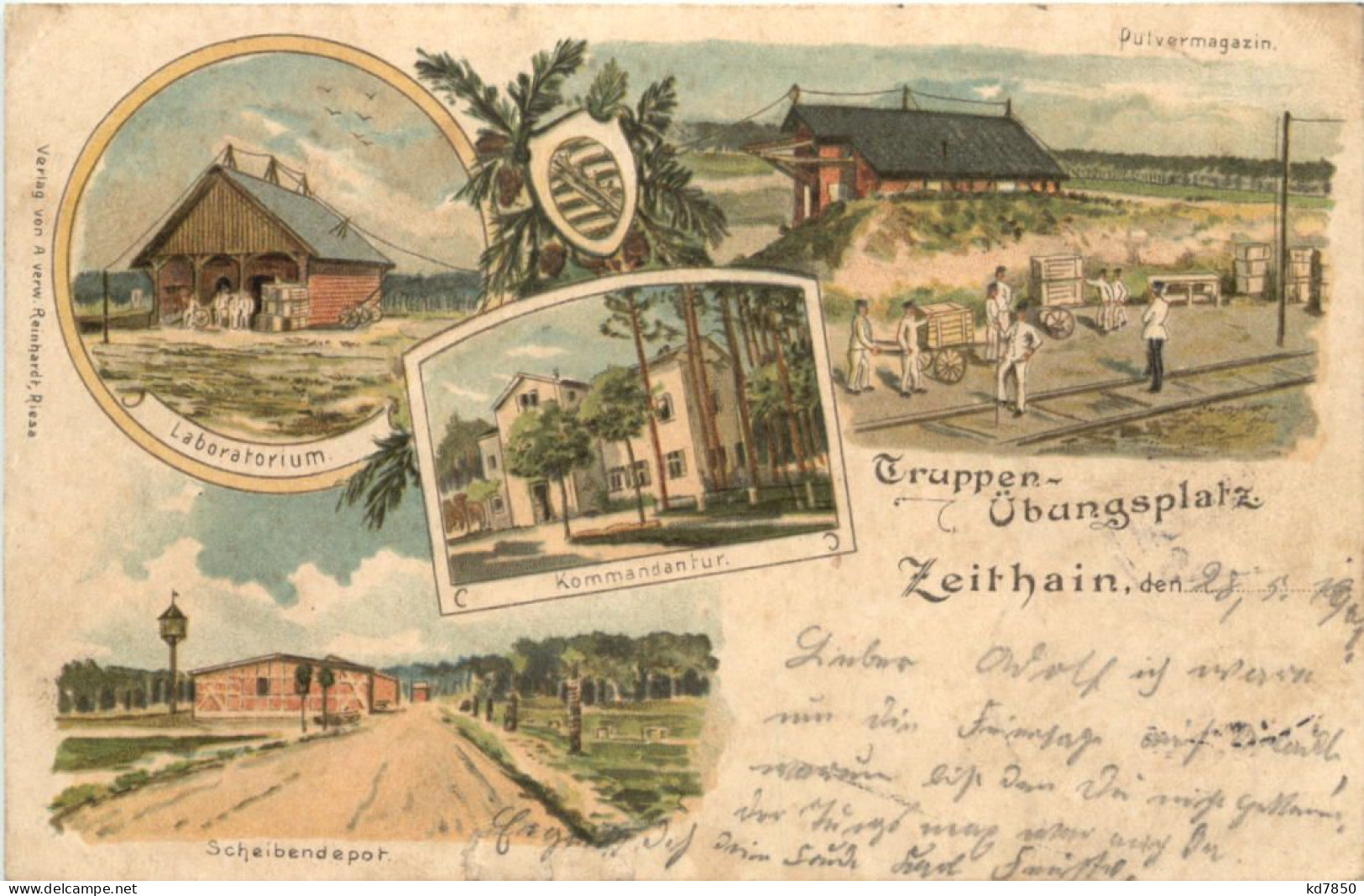 Zaithain - Truppen-Übungsplatz - Litho - Zeithain