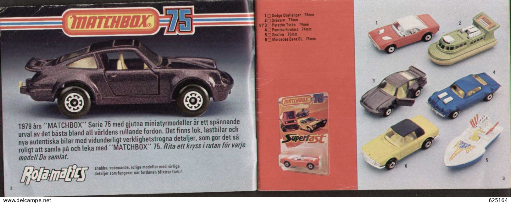 Catalogue MATCHBOX 1979/80 Model Cars, Planes, Tanks, Etc In Swedish - En Suédois - Unclassified