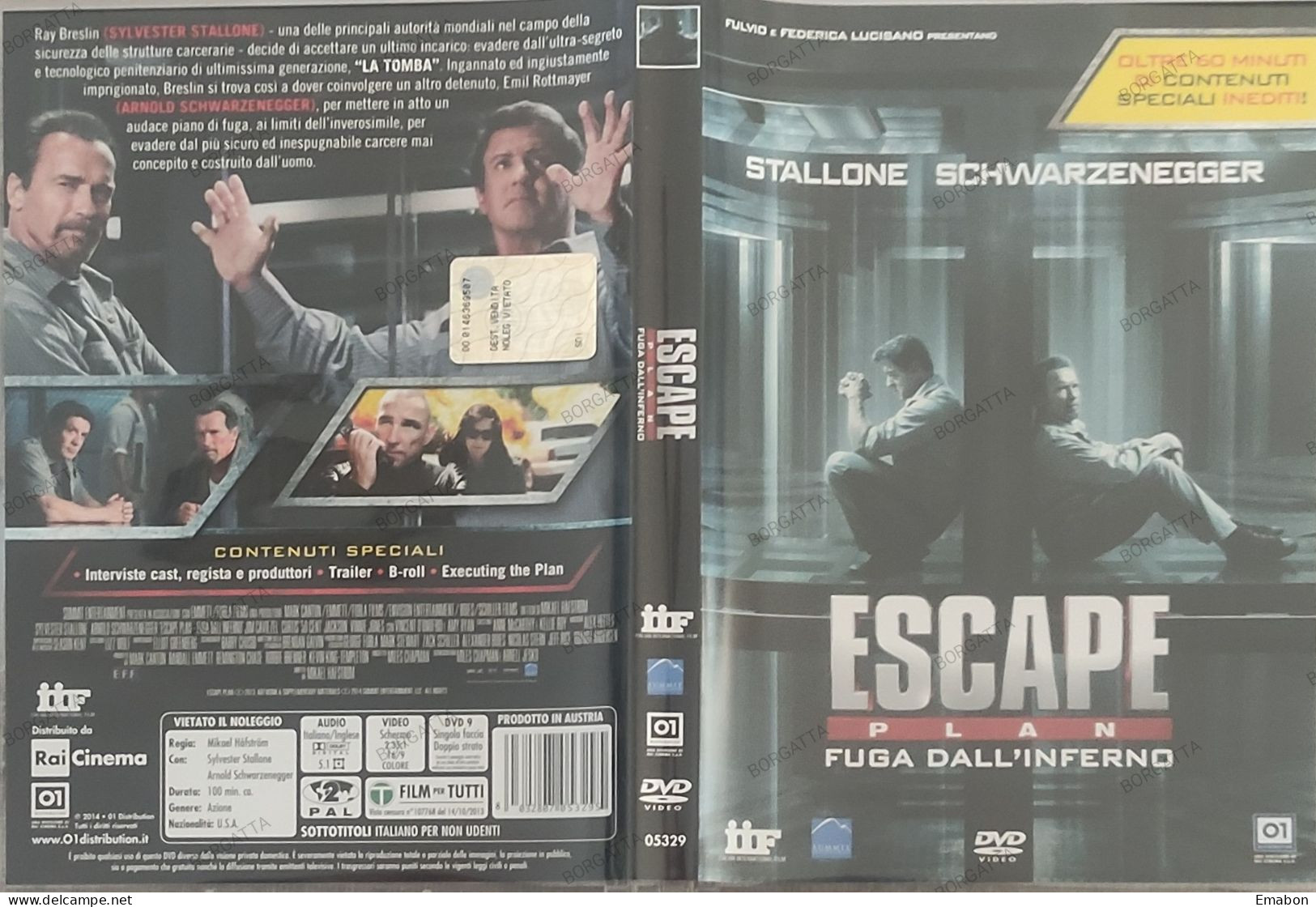 BORGATTA - AZIONE - Dvd  ESCAPE PLAN - STALLONE, SCHWARZENEGGER - PAL 2  DVD 9 - IIF 2014 - USATO In Buono Stato - Action, Aventure