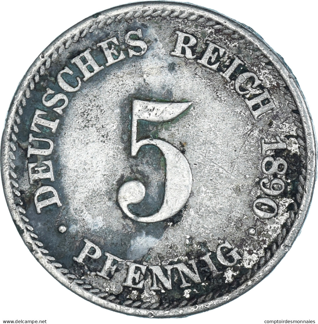 Monnaie, Allemagne, 5 Pfennig, 1890 - 5 Pfennig