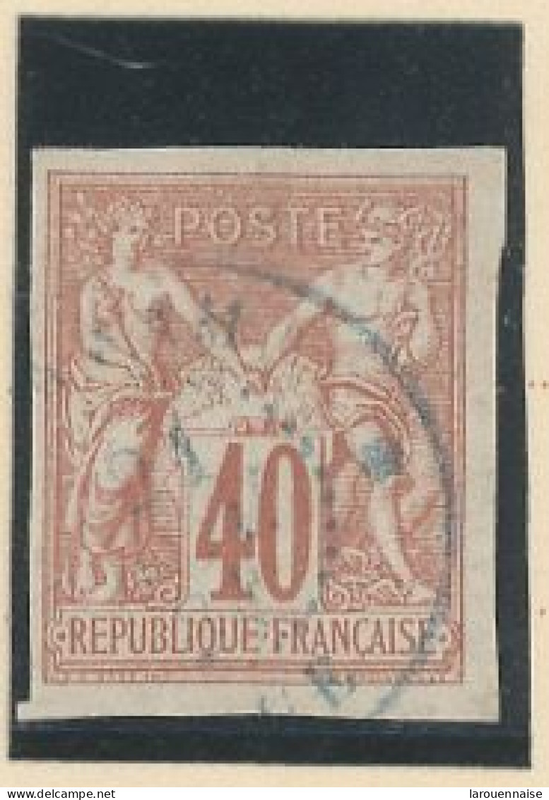 ANNAM ET TONKIN - COLONIES GÉNÉRALES  N°27 TYPE SAGE 40c ROUGE ORANGE TTB  - Obl CàD -ANNAM /*HUE* 21 NOV 81 - Used Stamps
