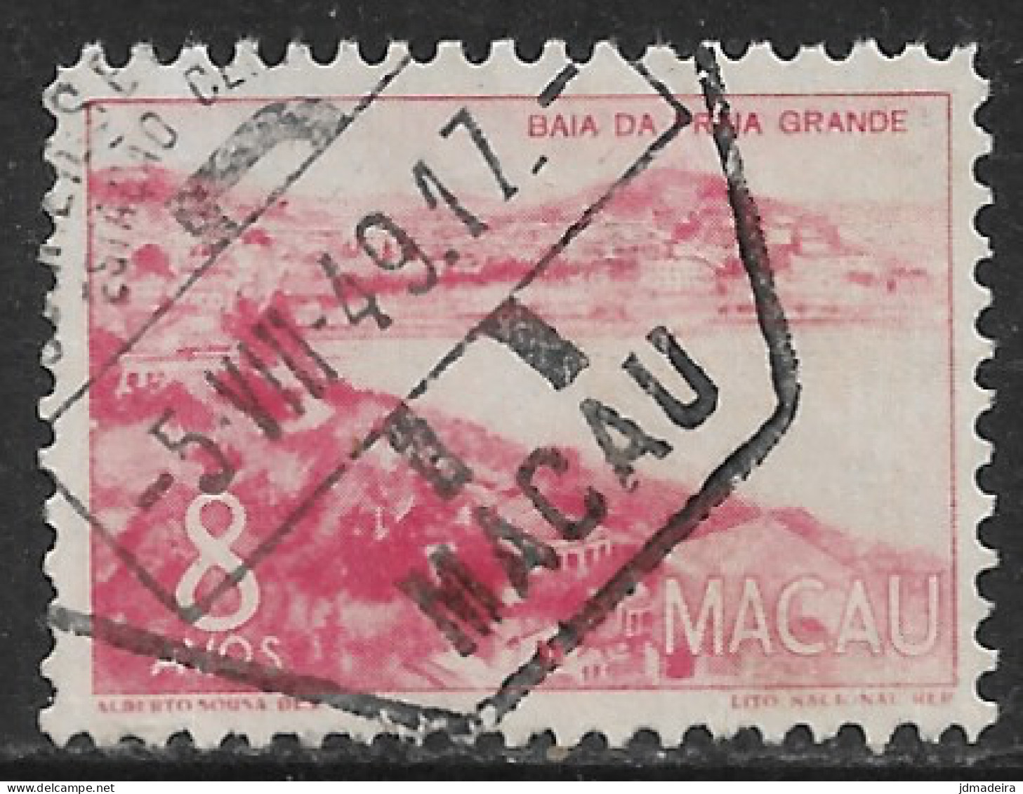 Macao Macau – 1948 Local Views 8 Avos Used Stamp - Gebraucht