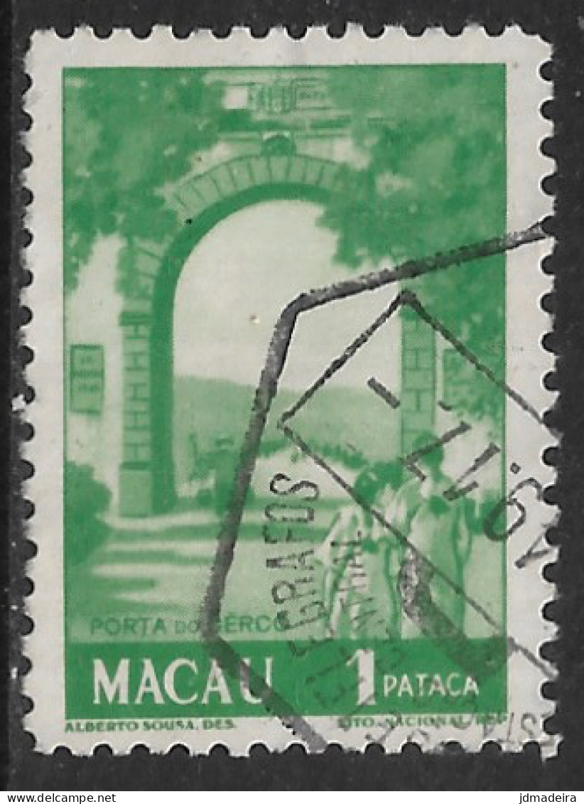 Macao Macau – 1948 Local Views 1 Pataca Used Stamp - Gebraucht