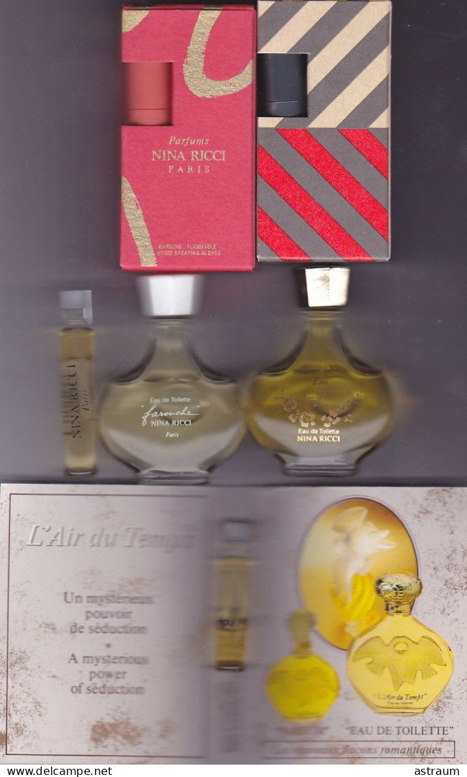 Lot De 6 Miniature Vintage Parfum - Nina Ricci - EDT - Voir Descriptif Ci Dessous - Miniatures Womens' Fragrances (in Box)