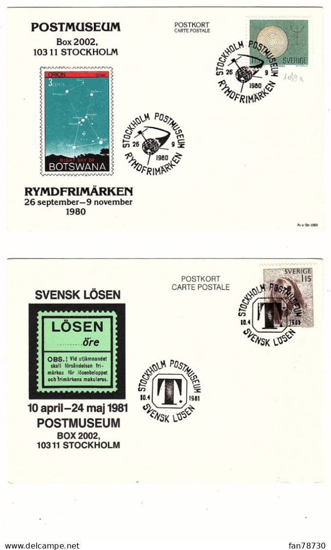 Suède 1980 Et 1981 Y&T 1079a  Et Y&T ? - Cartes Postmuseum  - Energies Renouvelables Et Ours - Frais Du Site Déduits - Cartoline Maximum
