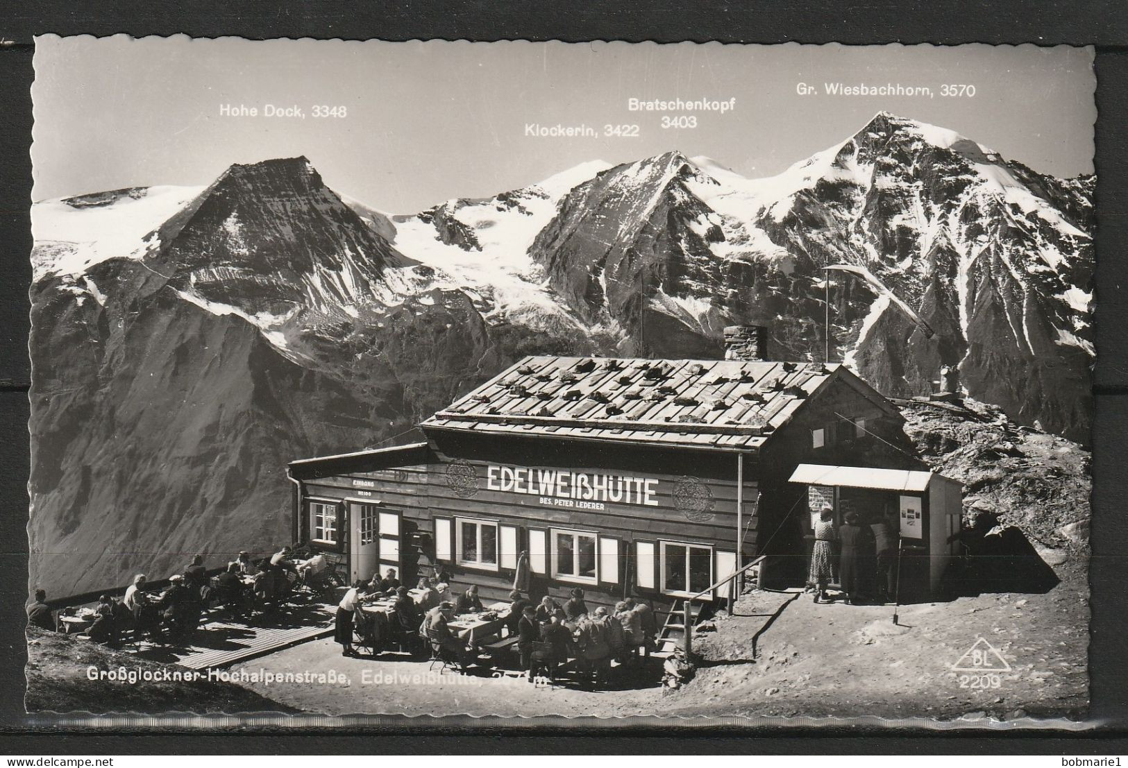 Carte Postale Autriche Grossglockner Hochalpenstabe Edelweibhutte 2571m. Non Circulée, Noir Et Blanc, Coupe Dentelée - Sammlungen & Sammellose