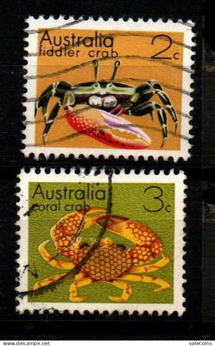 AUSTRALIA - 1973 - 2-3 Cent - Granchi Crabs  - 2 Used Stamps        MyRef:HB - Used Stamps