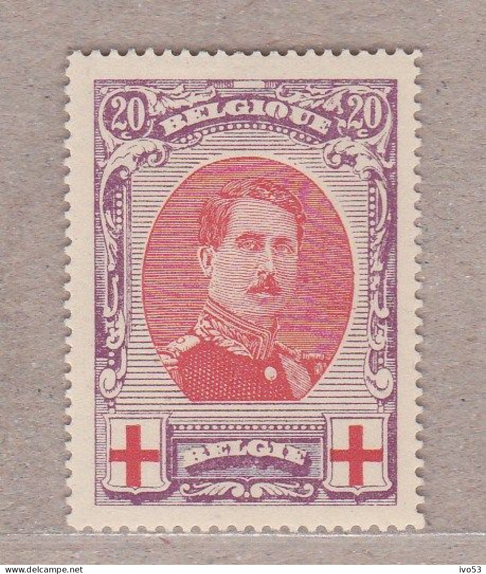 1915 Nr 134* Met Scharnier.Rode Kruis.OBP 57 Euro. - 1914-1915 Rode Kruis