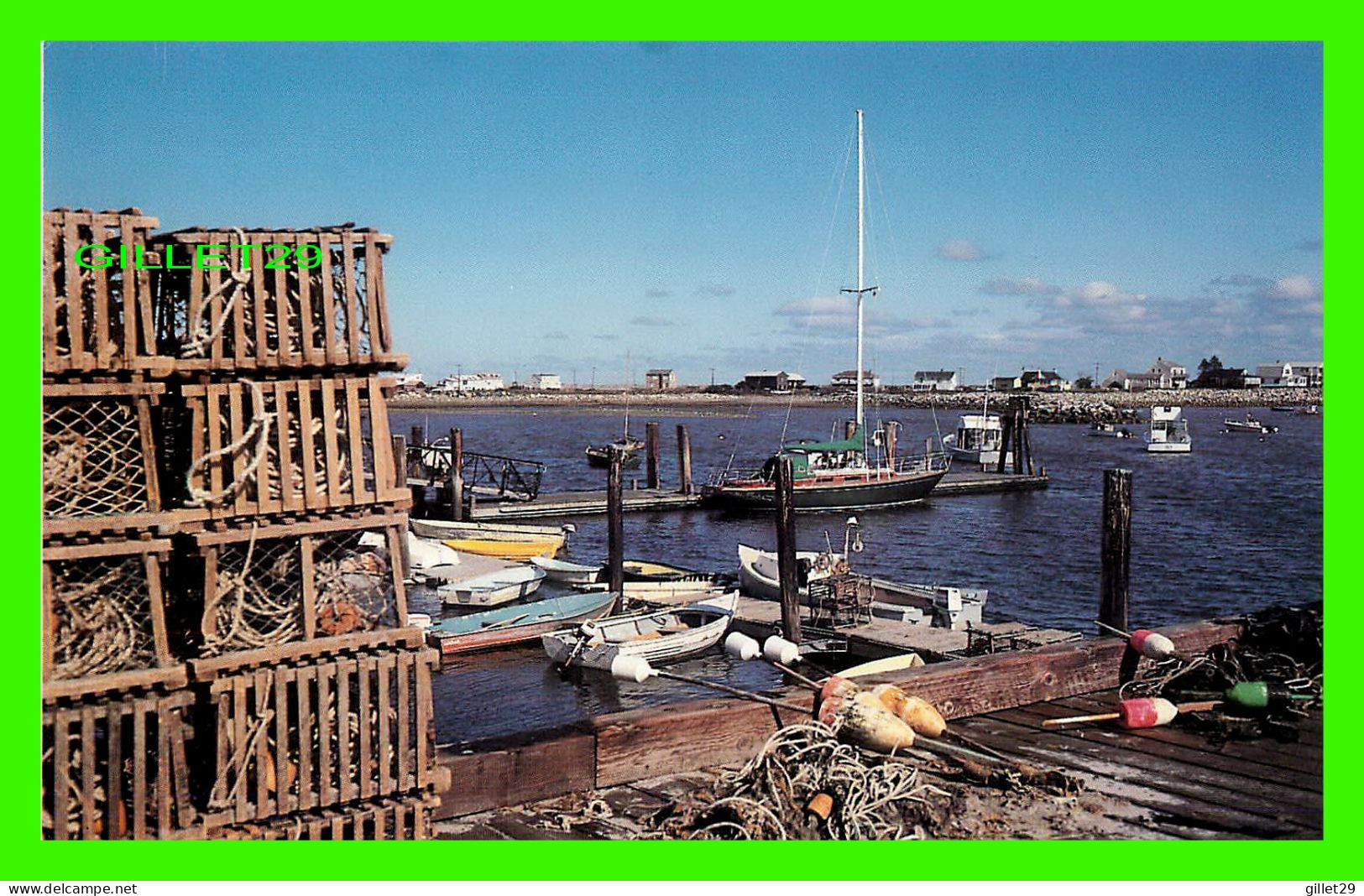 RYE HARBOR, NH - NEW ENGLAND HARBOR - COLOUR BY R. S. LENFEST - - Sonstige & Ohne Zuordnung