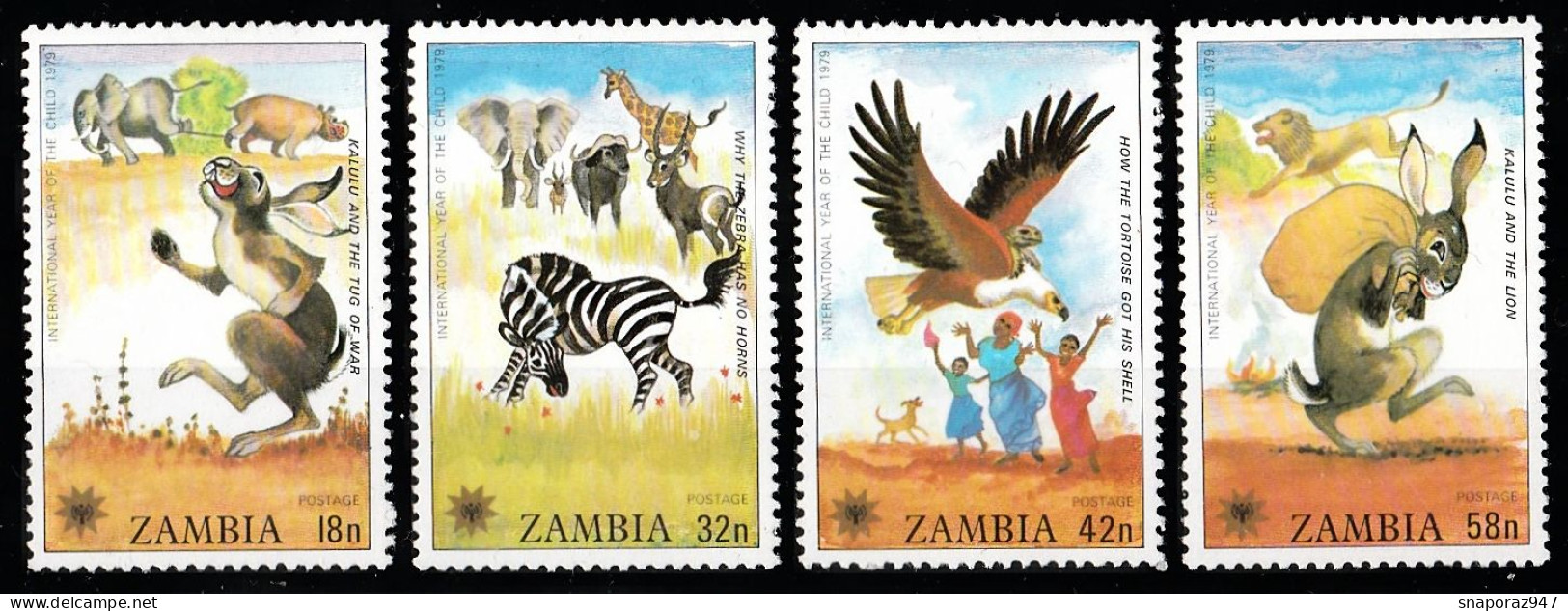 1979 Zambia Childhood Set MNH** B587 - Fairy Tales, Popular Stories & Legends