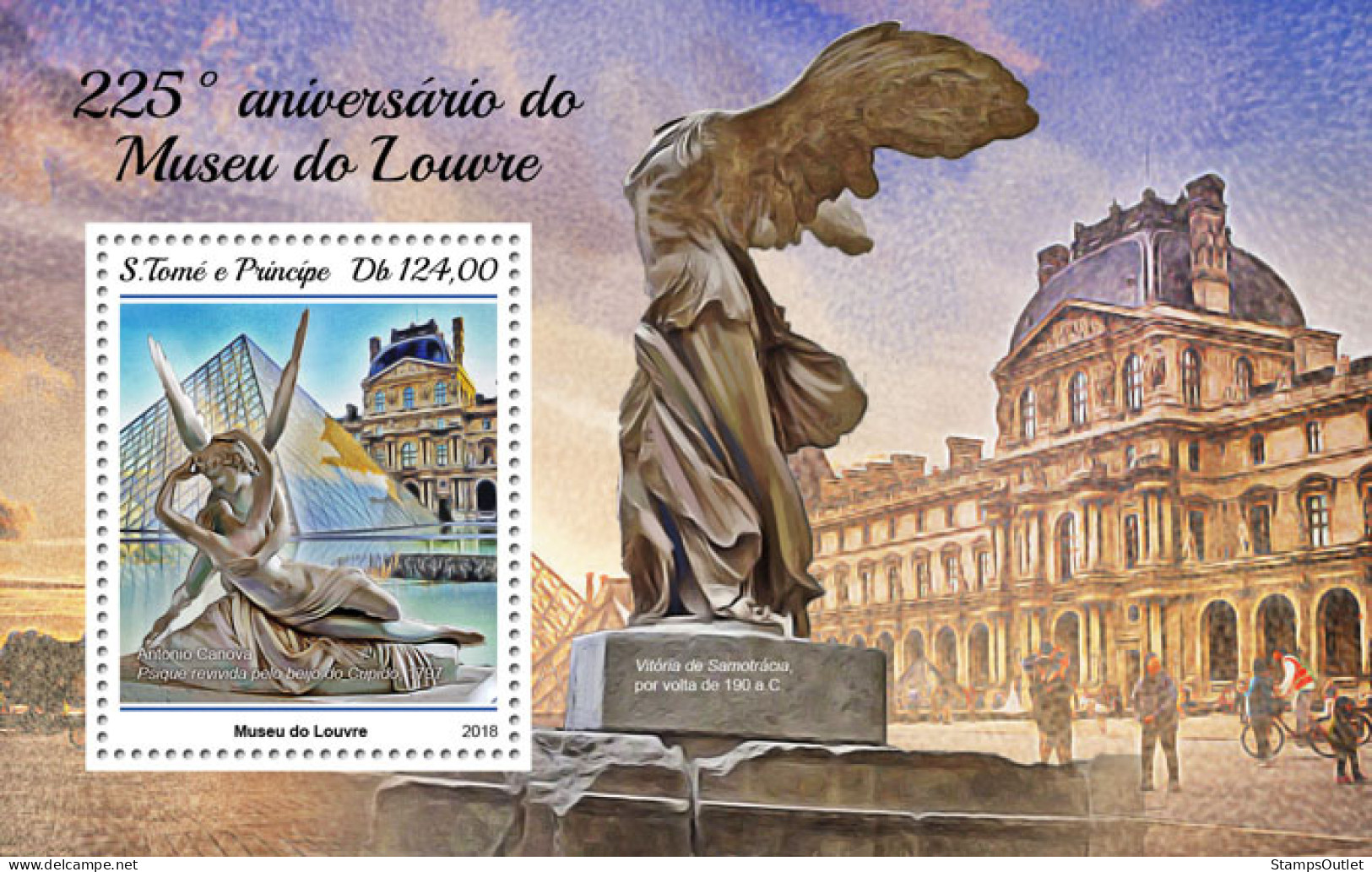 SÃO TOMÉ AND PRÍNCIPE 2018 MNH  Louvre Museum  Michel Code: 7942 / Bl.1436. Yvert&Tellier Code: 1189 - Sao Tome Et Principe