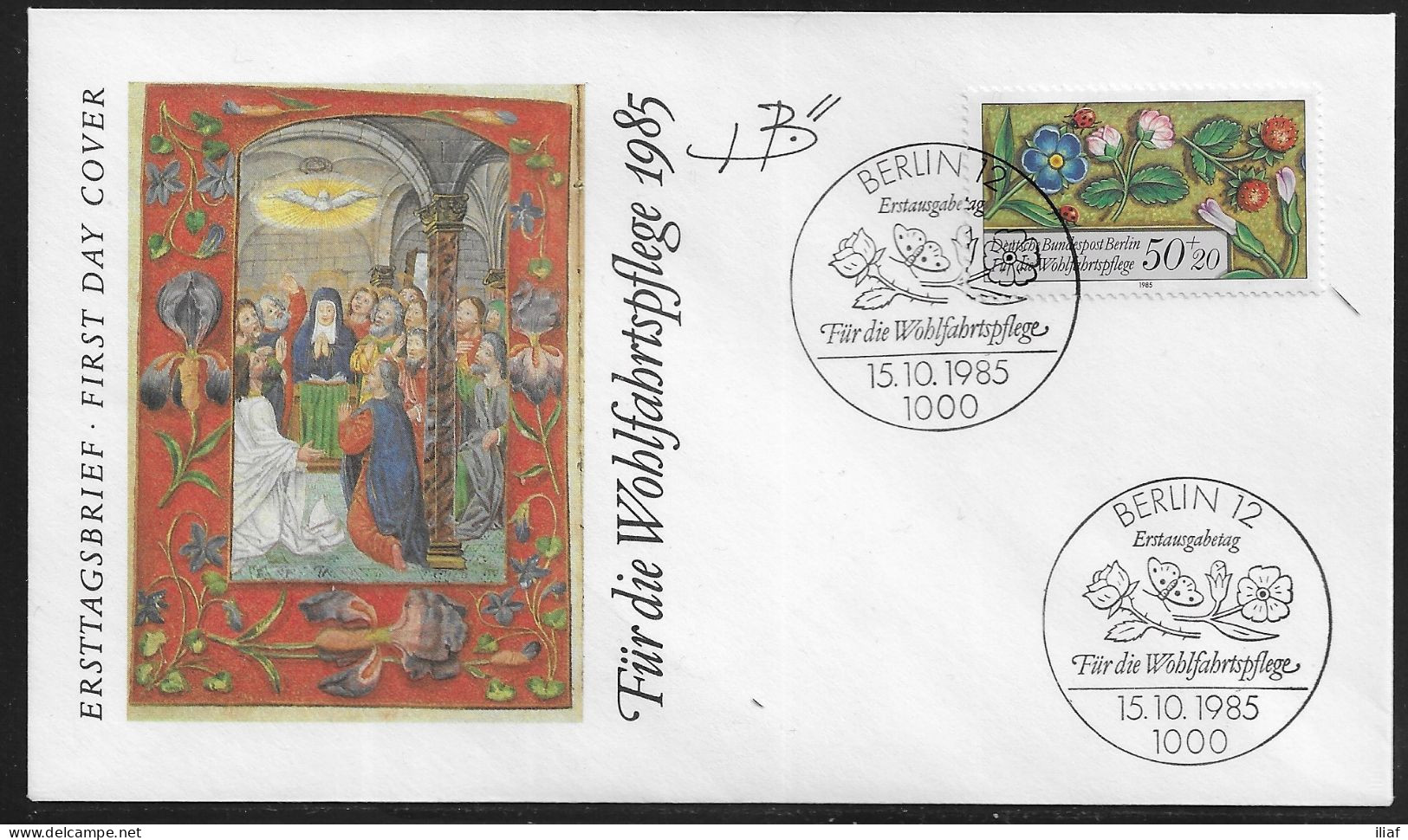 Germany Berlin. FDC Mi. 744-747. 4 Envelopes.  Welfare: Miniatures.  FDC Cancellation On FDC Envelopes - 1981-1990