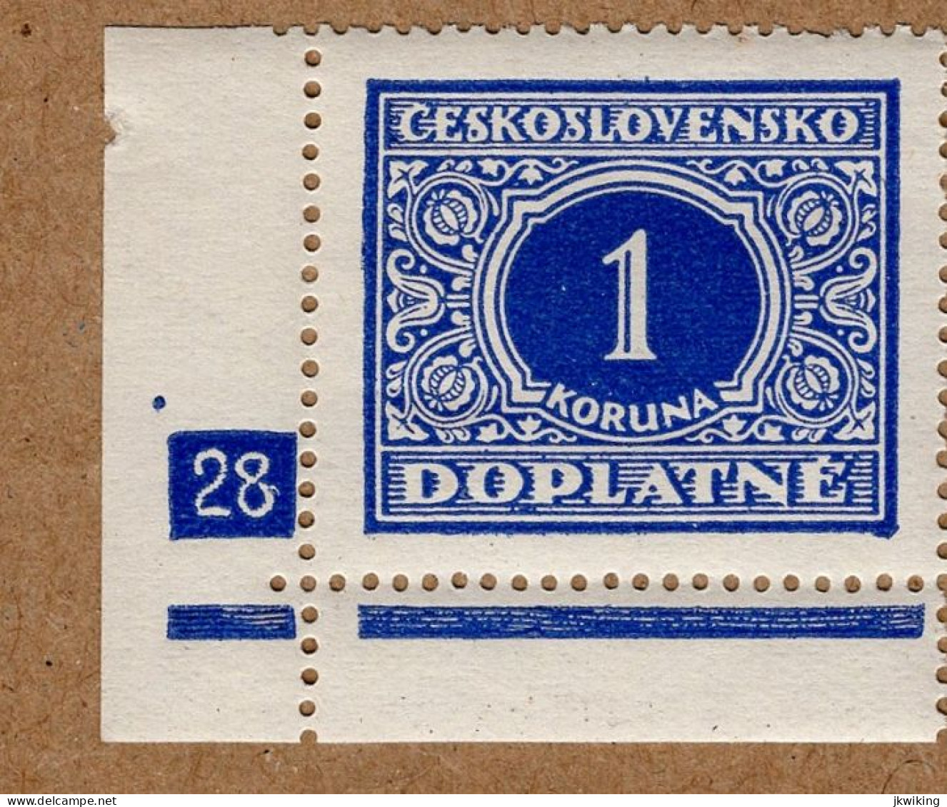 1928 - Doplatní - Definitivní Vydání - č. DL62 - Deskové číslo - Neufs