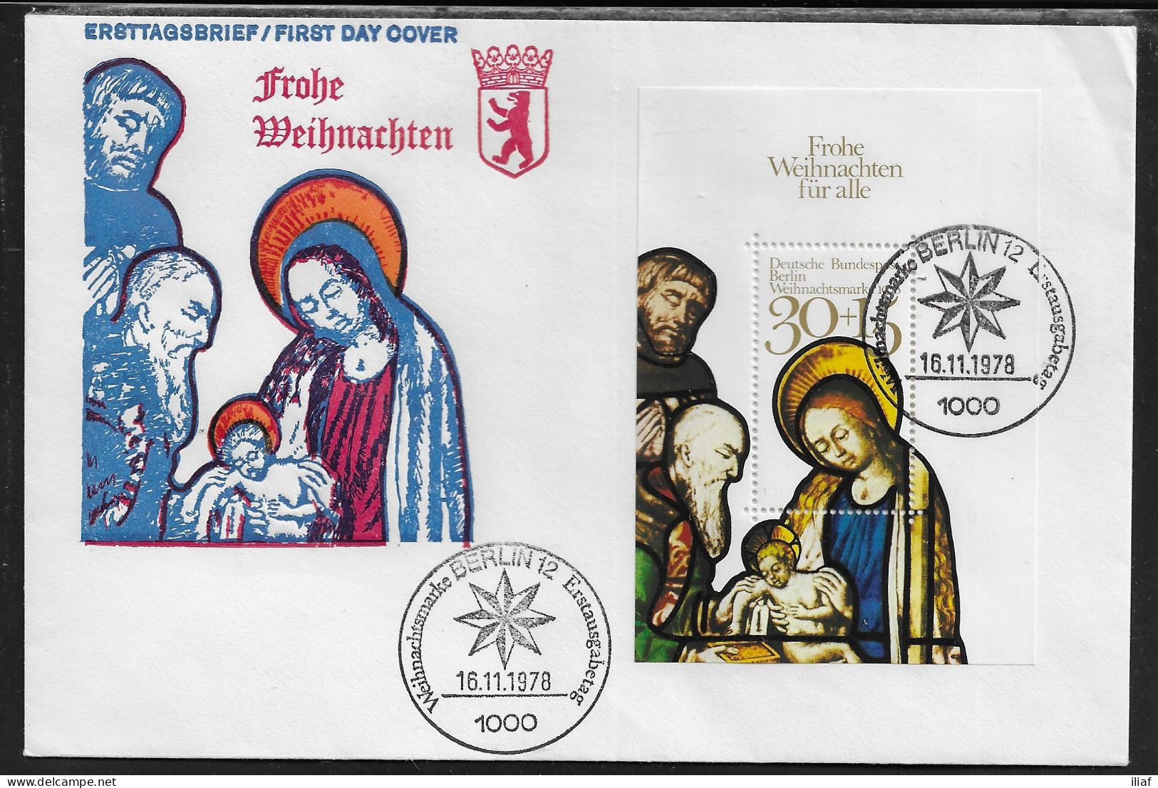 Germany Berlin. FDC Mi. BL7 (Stamp Mi. 581). Adoration Of The Magi, Frauenkirche, Munich. FDC Cancellation On FDC Env. - 1971-1980
