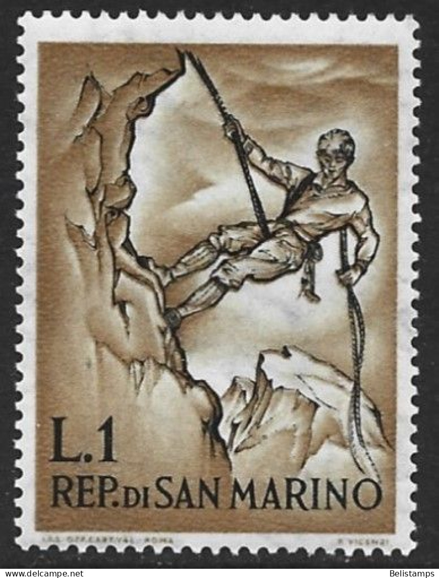 San Marino 1962. Scott #519 (MH) Mountaineer Descending - Neufs