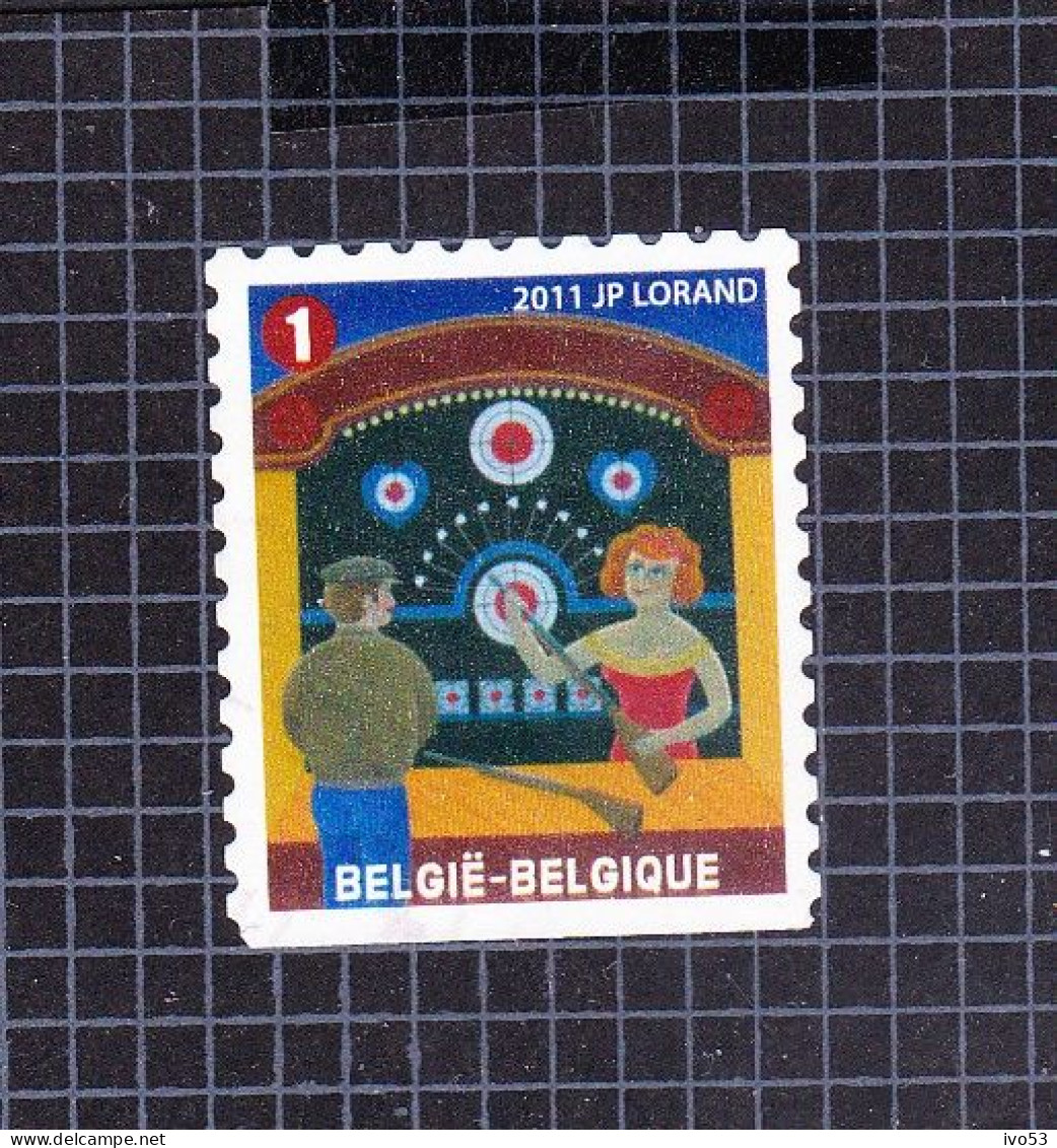 2011 Nr 4120 Gestempeld,zegel Uit Boekje B121.De Foor / La Foire. - Used Stamps