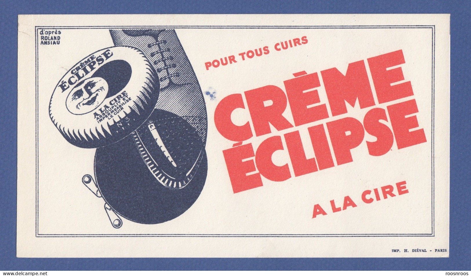 BUVARD - CREME A LA CIRE ECLIPSE - ILLUSTRATEUR ROLAND ANSIAU - Tabak