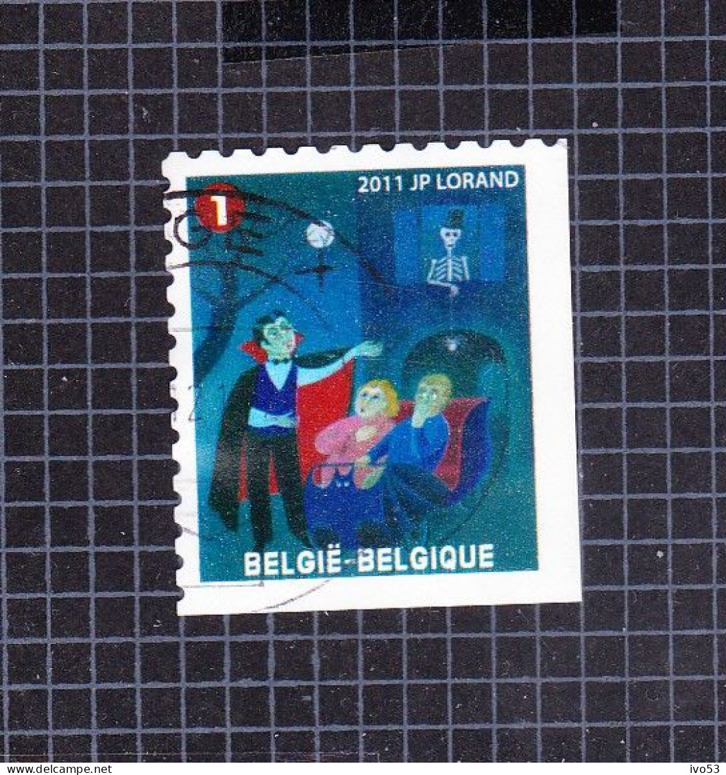 2011 Nr 4124 Gestempeld,zegel Uit Boekje B121.De Foor / La Foire. - Used Stamps