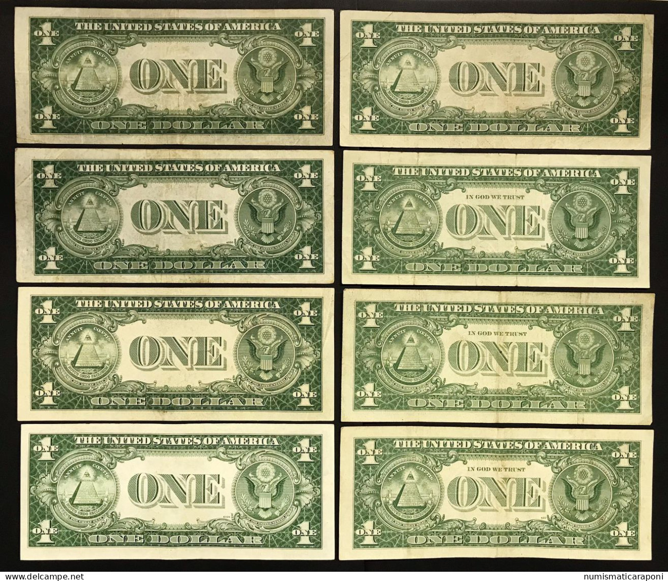 Usa U.s.a. Stati Uniti 1935 A C D E + 1957 + A B F $1 DOLLAR BILL UNITED STATES LEGAL TENDER NOTE Blue Seal  LOTTO.620 - Certificats D'Argent (1878-1923)