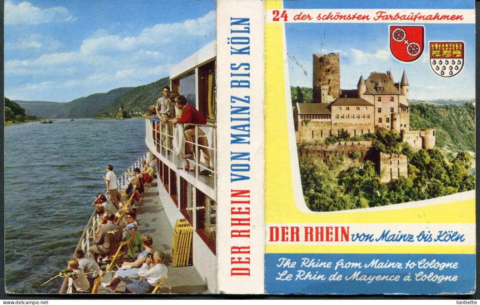 ALLEMAGNE - Der RHEIN Von MAINZ Bis KÖLN : Ancien Dépliant Touristique De 24 Vues. - Collezioni E Lotti