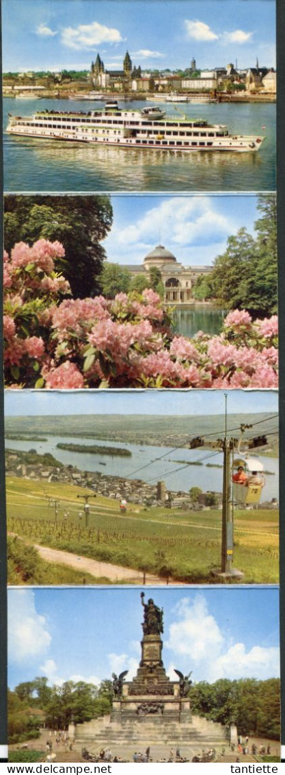 ALLEMAGNE - Der RHEIN Von MAINZ Bis KÖLN : Ancien Dépliant Touristique De 24 Vues. - Collections & Lots