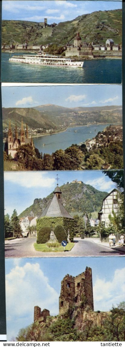 ALLEMAGNE - Der RHEIN Von MAINZ Bis KÖLN : Ancien Dépliant Touristique De 24 Vues. - Collections & Lots