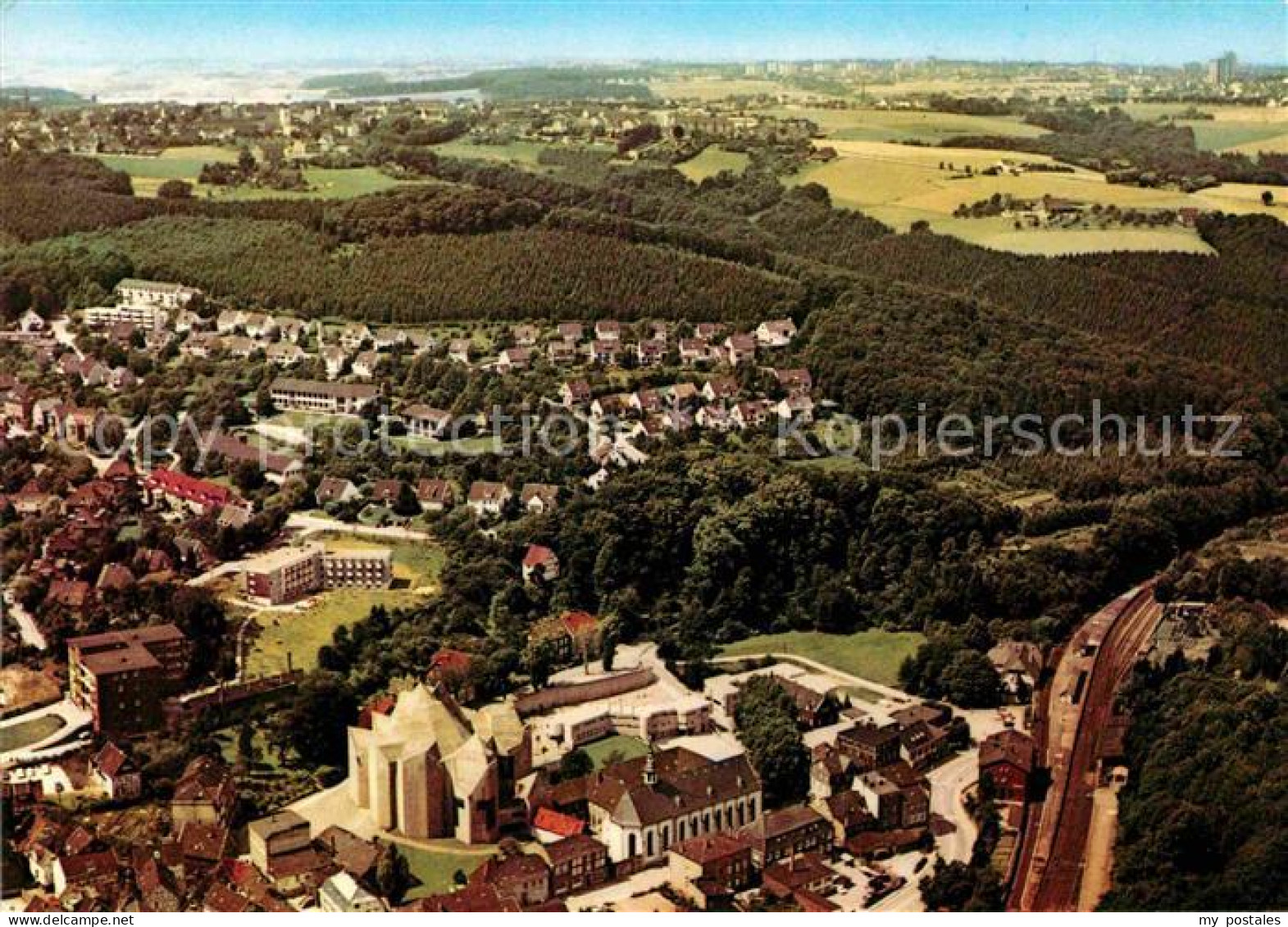 72667257 Neviges Velbert Fliegeraufnahme Wallfahrtskirche Neviges - Velbert